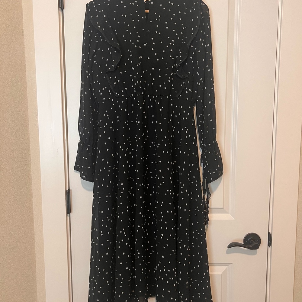 Ameri Power Shoulder Frill Dress (Sheer Dress) - image 6